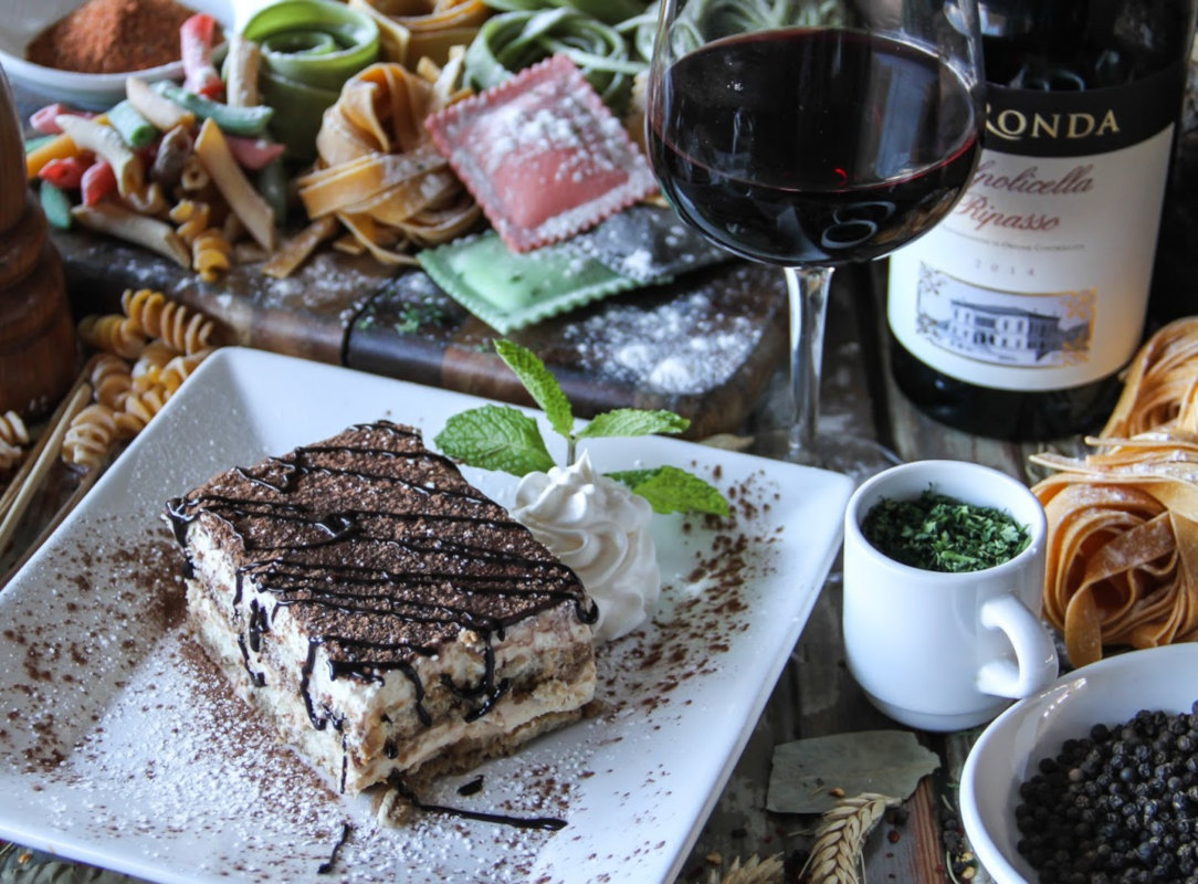 Tiramisu Espresso with lady fingers layered with sweet mascarpone cream